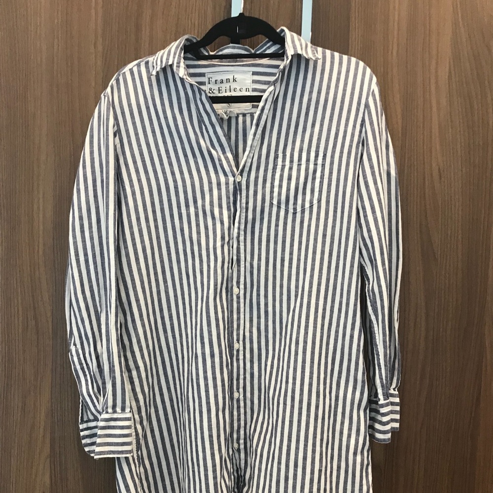 Frank & Eileen - Mary -  long striped shirt